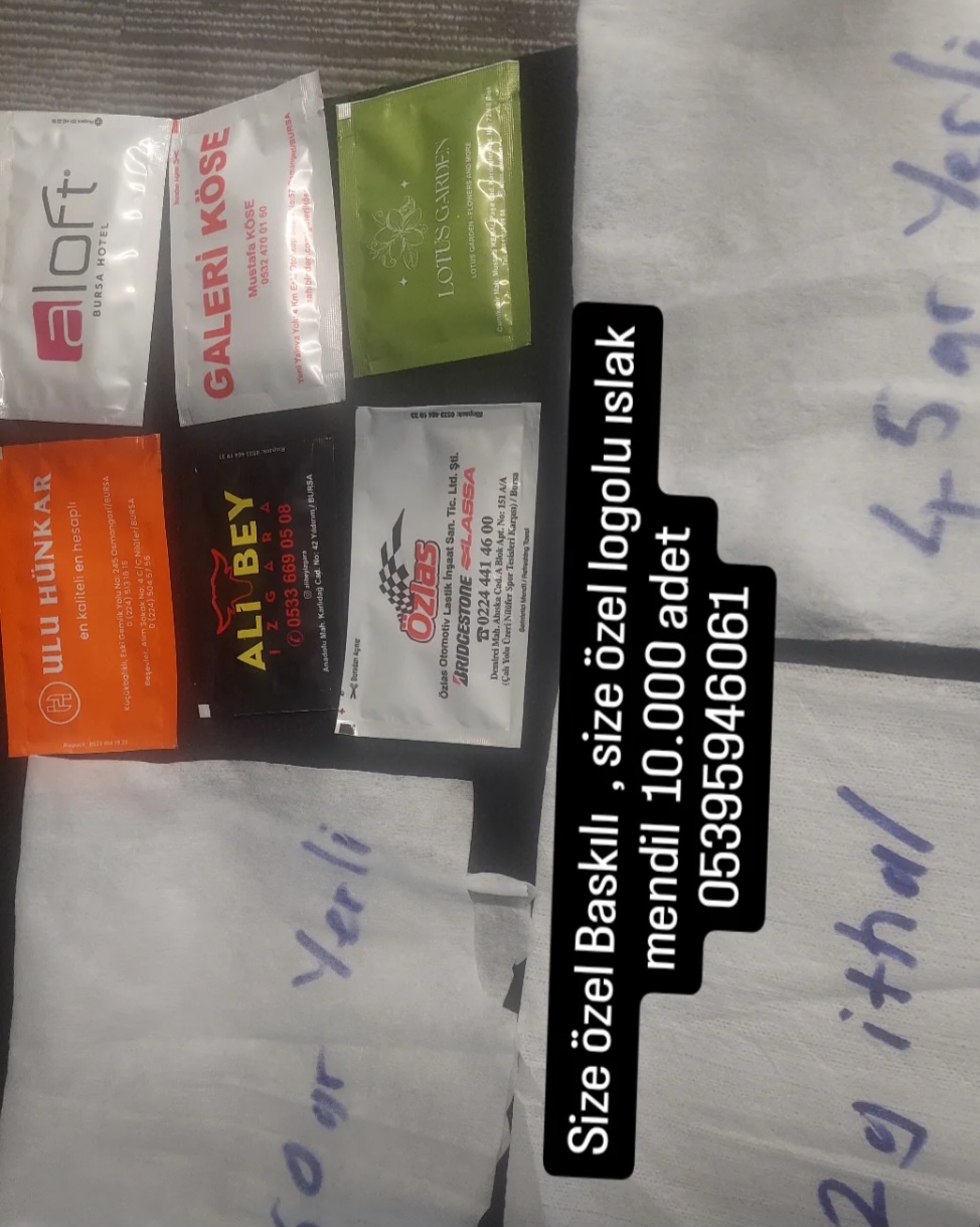 Baskılı ıslak mendil logolu ıslak mendil